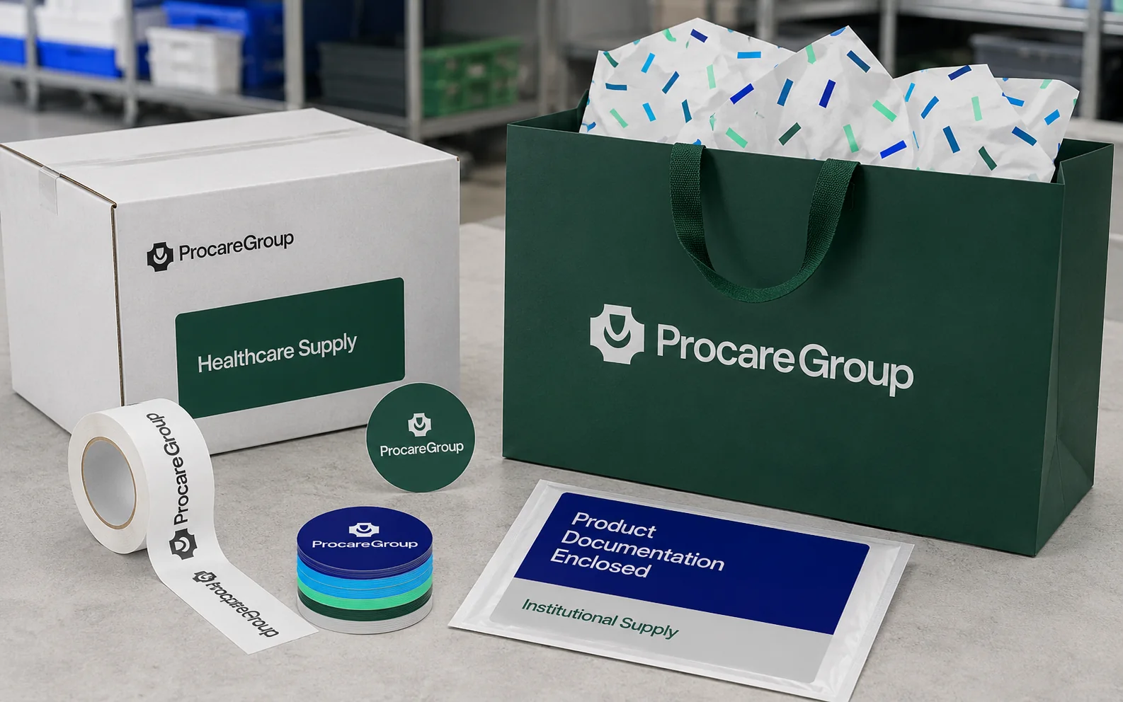 Procare Group mark and colour detail